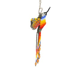 Porte-clés colibri en perles de rocailles. Fabriqué en Colombie .