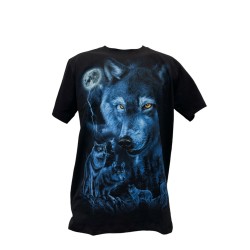 T-shirt loup 100% coton. Taille - M .