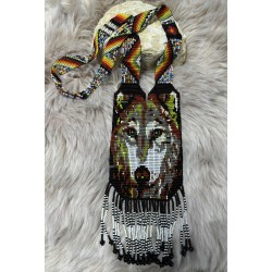 Collier loup mixte en...