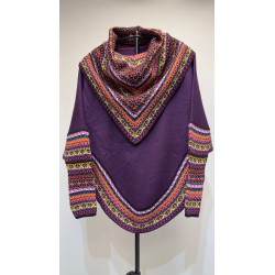 Poncho avec manches pour femmes, fabriqué artisanalement au Pérou.