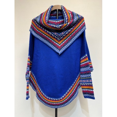 Poncho avec manches pour femmes , fabriqué artisanalement au Pérou.