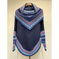 Poncho avec manches pour femmes, fabriqué artisanalement au Pérou.