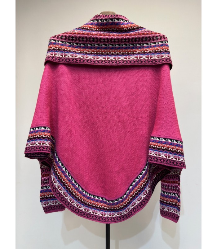 Poncho avec manches pour femmes artisanat, fabriqué artisanalement au Pérou.