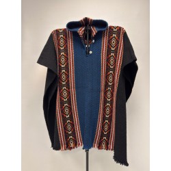 Poncho 100% laine de mouton fabriqué de façon artisanale en Équateur