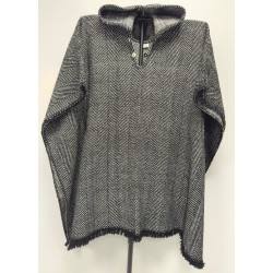 Poncho en laine de mouton, fabriqué artisanalement en Équateur