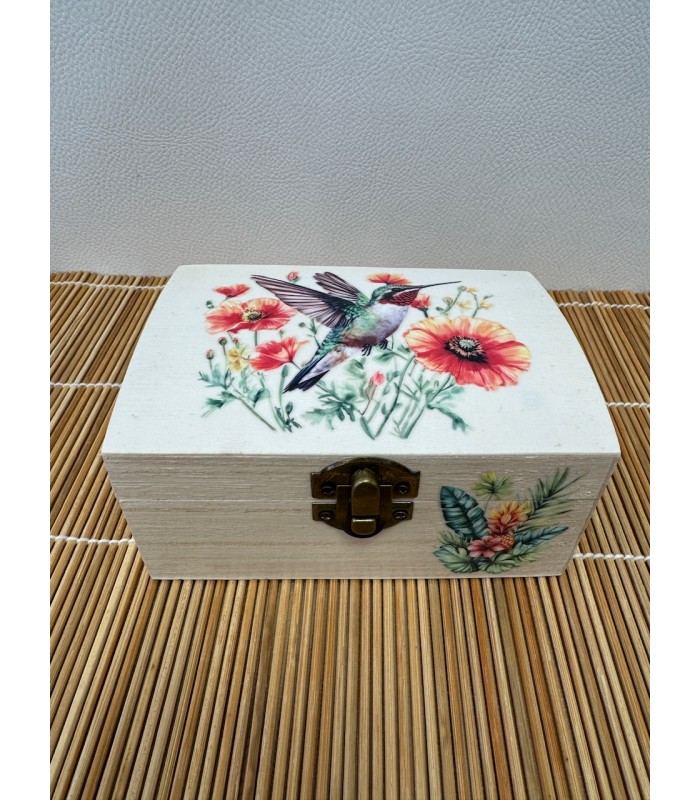 Boîte-à-bijoux fabriqué de façon artisanale avec motif