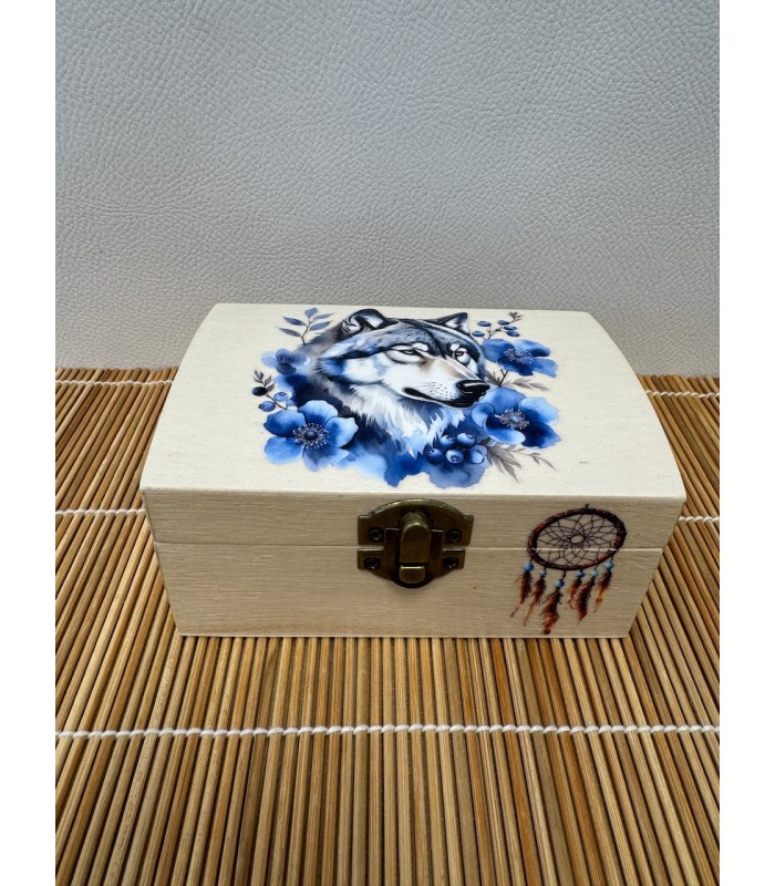 Boîte-à-bijoux fabriqué de façon artisanale avec motif