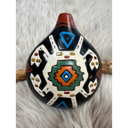 Ocarina en terre cuite fabriqué entièrement a la main au Pérou 