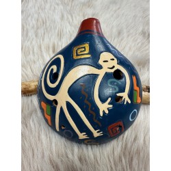 Ocarina-en-terre-cuite fabriqué entièrement à la main au Pérou