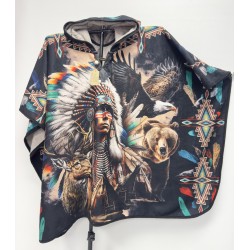 Poncho native motif imprimé...